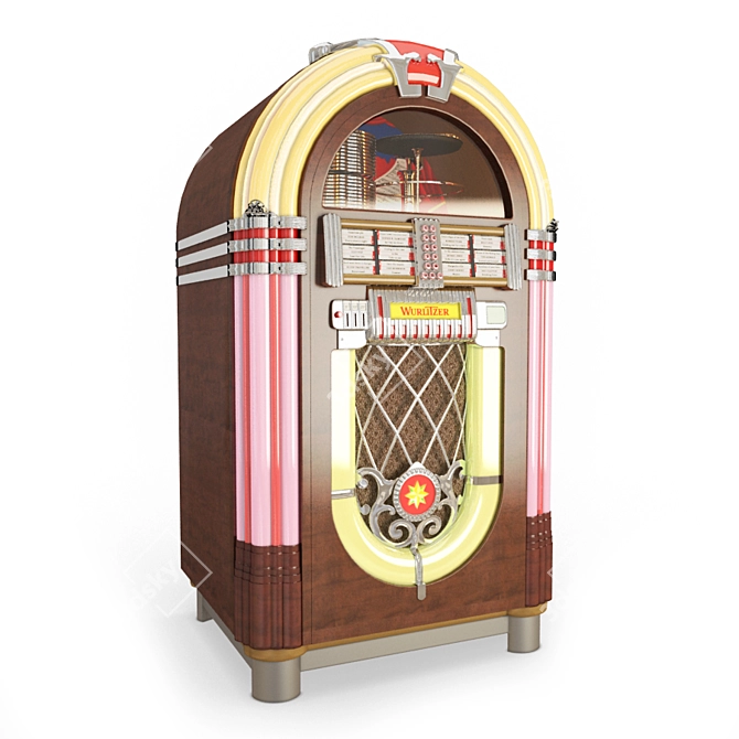 Vintage Wurlitzer Jukebox - 3D Retro Music Player 3D model image 1