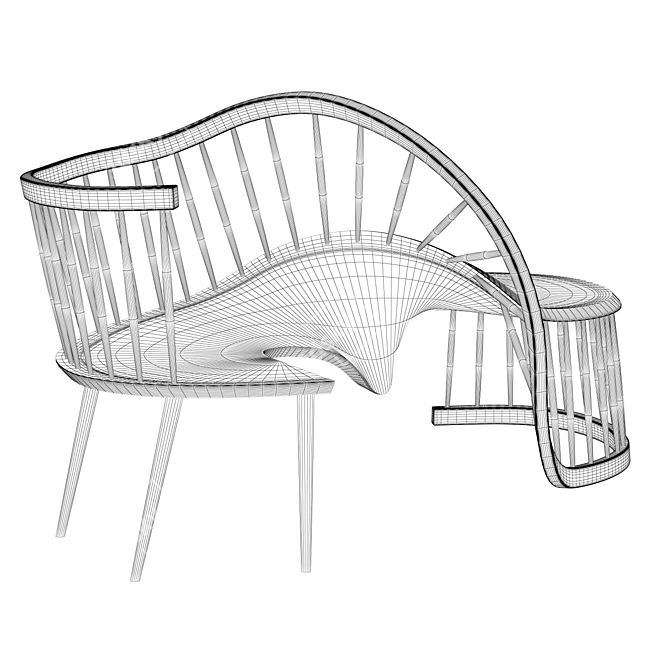 Sculptural Interdependence II Bench: South Africa's Most Beautiful Object 3D model image 2