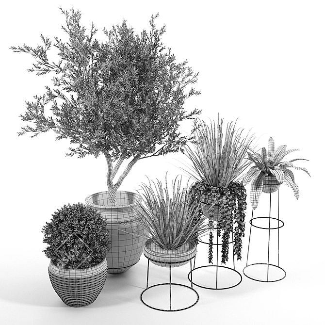 Modern Terracotta Planters for Indoor or Outdoor Use 3D model image 3