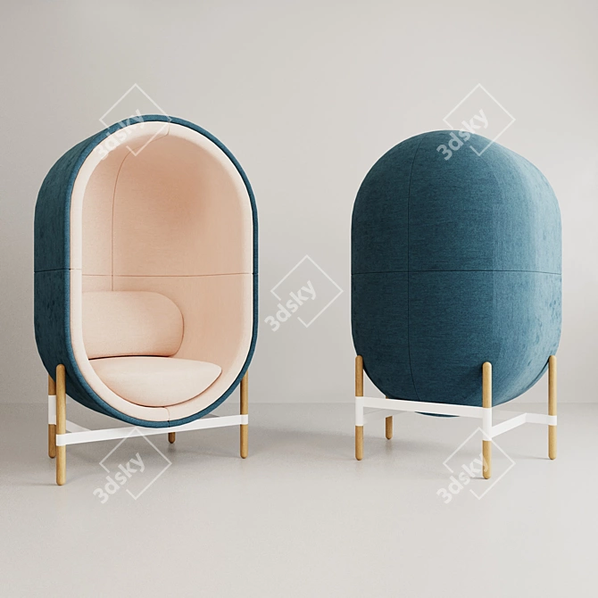 Capsule Office Chair Sofa 3D model image 1