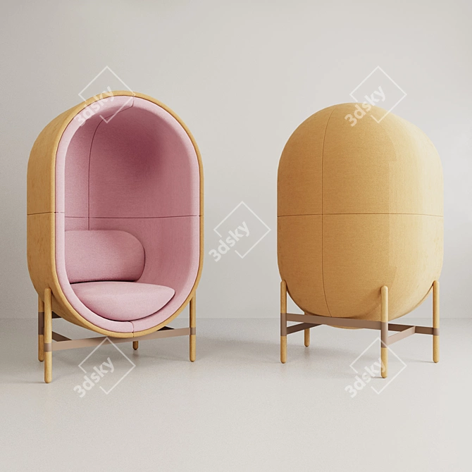 Capsule Office Chair Sofa 3D model image 2