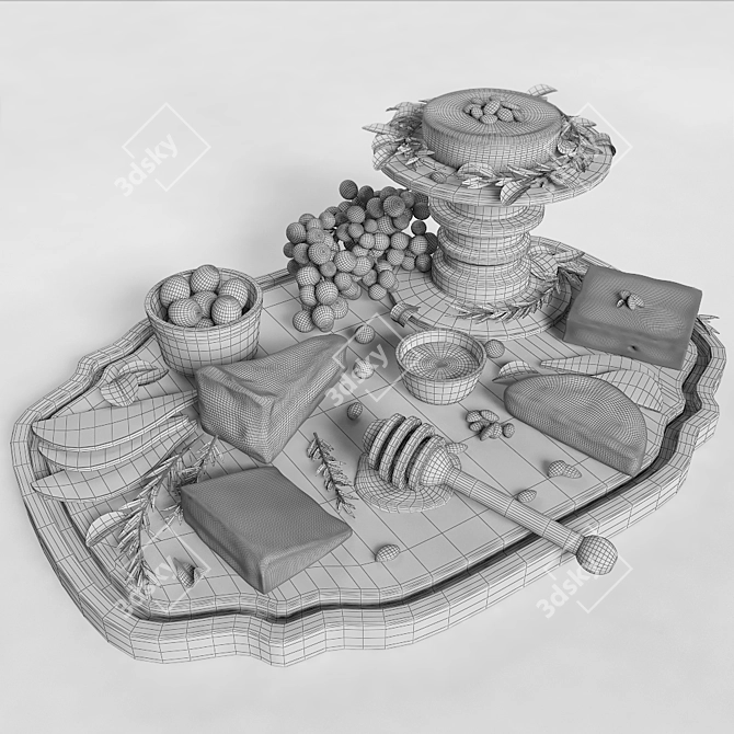 Deluxe Cheese Assortment 3D model image 3