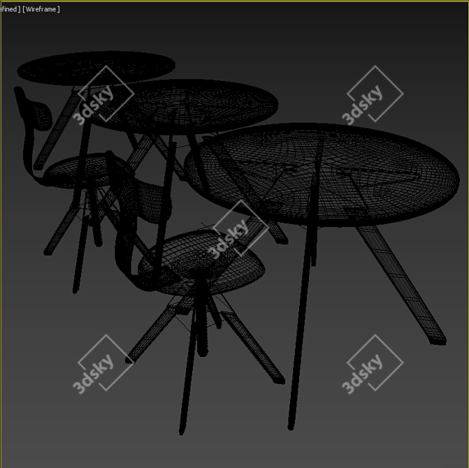 Modern Round Dining Table: The Wild Bunch 3D model image 3