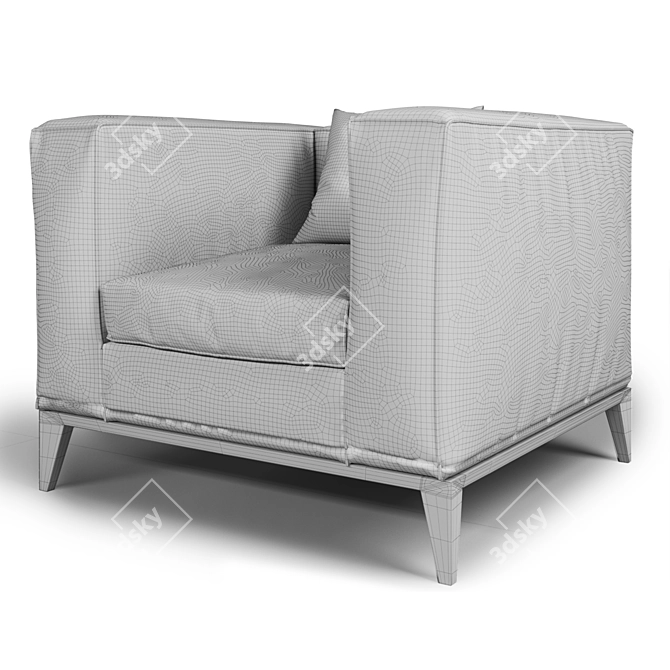 Cube Comfort: Frigerio Taylor Armchair 3D model image 3