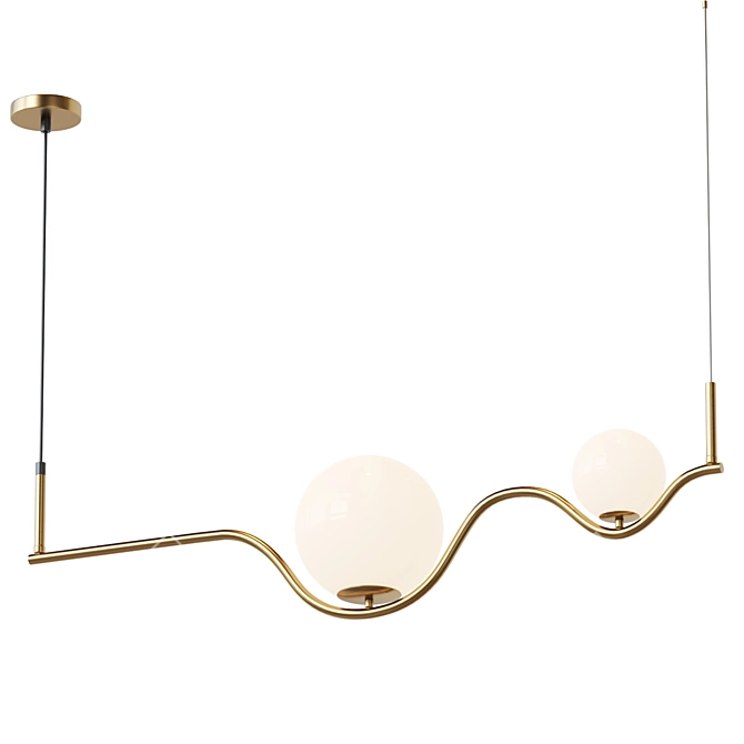 WELLIG 2 Glass Wave Lamp 3D model image 1