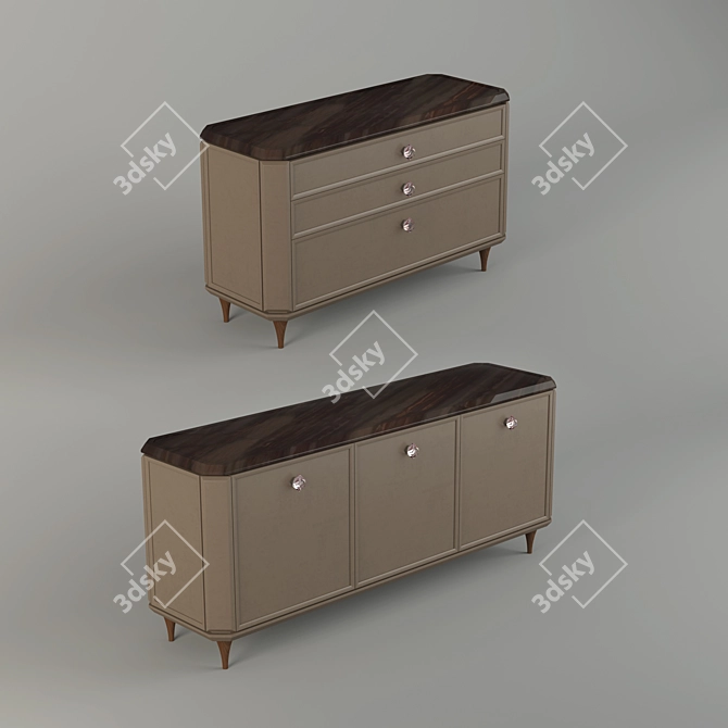 Elegant Sideboards with Legs 3D model image 3