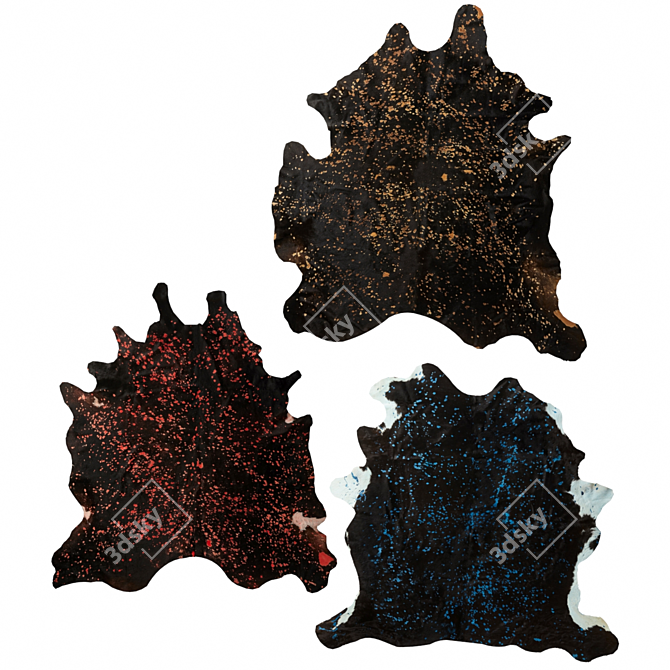 OLSKER Cowhide Area Rug 3D model image 1