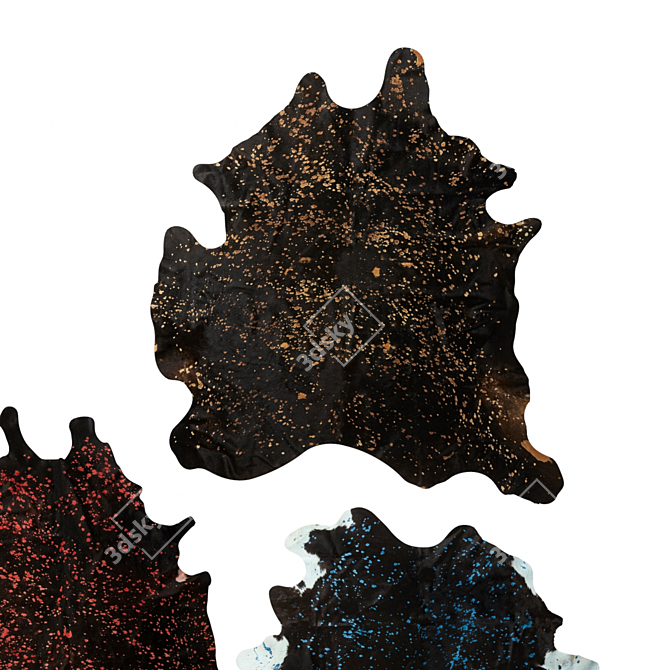 OLSKER Cowhide Area Rug 3D model image 2