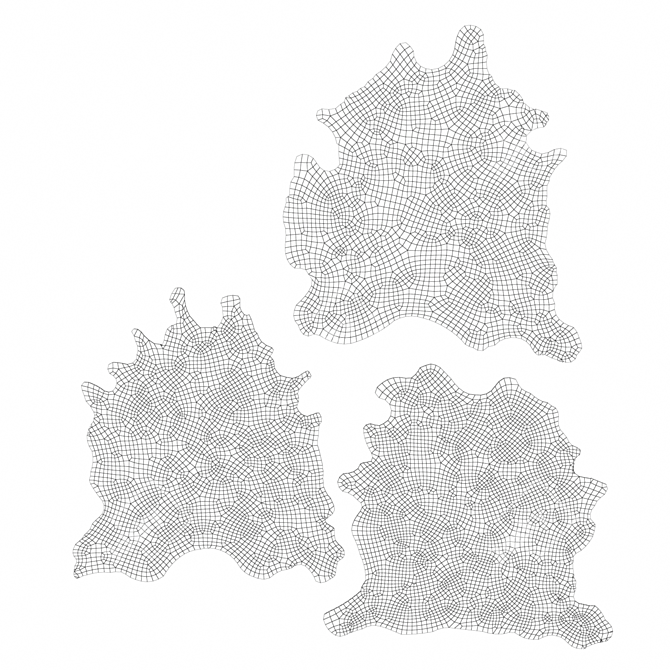 OLSKER Cowhide Area Rug 3D model image 3