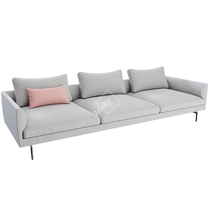 Elegant Flamingo Sofa: Modern & Stylish 3D model image 2