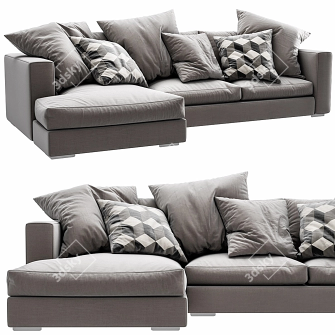 Modern Boconcept Cenova Sofa: Stylish & Spacious 3D model image 2