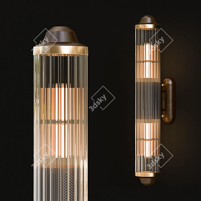 Tubo: Sleek Wall Lamp Design 3D model image 1