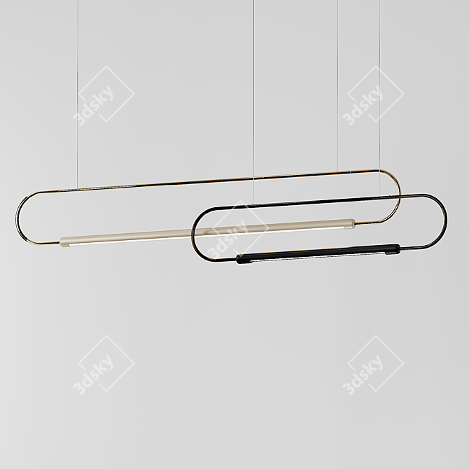 Modern Link Pendant Light by Hollis+Morris 3D model image 1