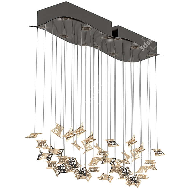 Elegant Ocean-inspired Light Fixture 3D model image 1