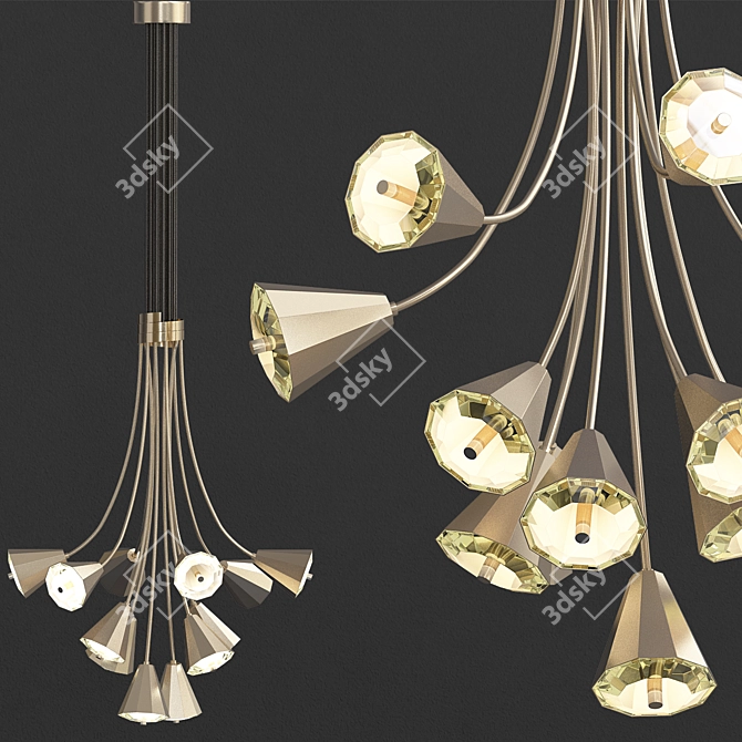 Elegant Ivy Pendant Light 3D model image 1