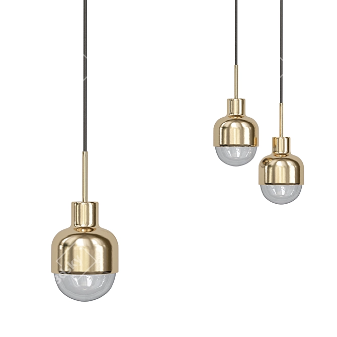 Modern minimalistic pendant light 3D model image 1