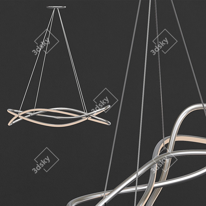 Coaster LED Pendant: Modern Lighting 3D model image 1