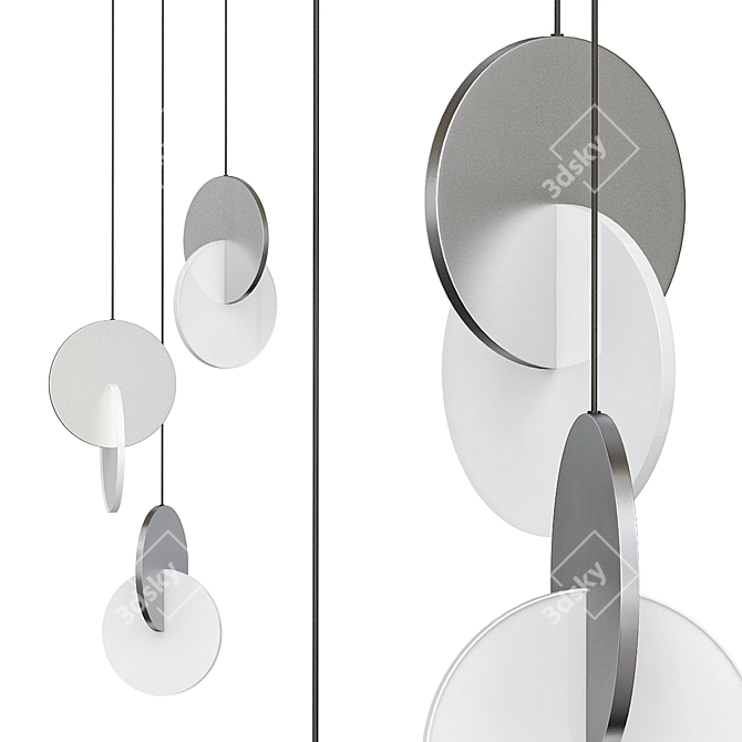 Elegant LEE BROOM Eclipse Pendant 3D model image 1