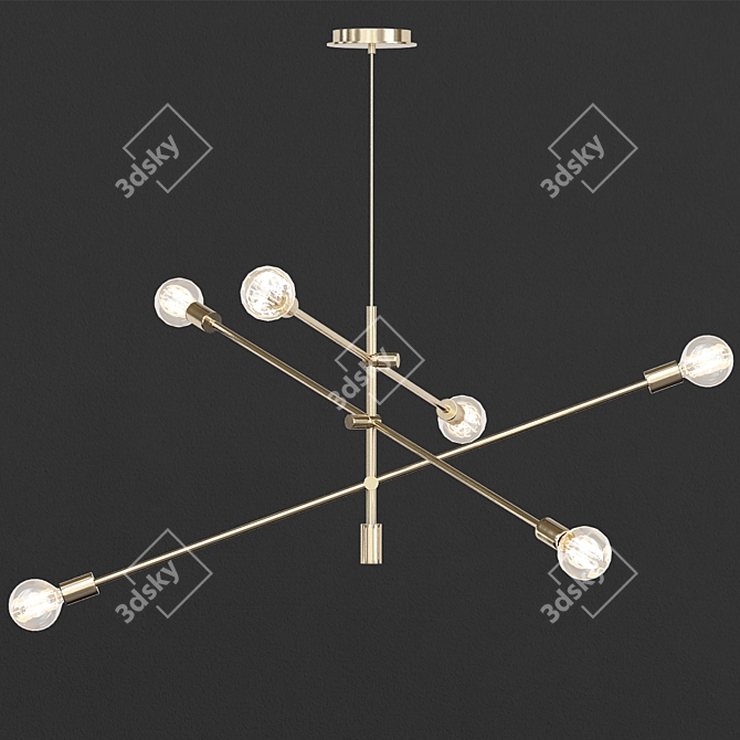 Elegant Orb Mobile Chandelier 3D model image 1