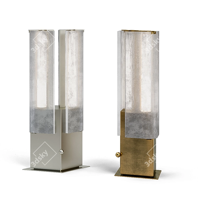Sophisticated Glass Table Lamp 3D model image 1