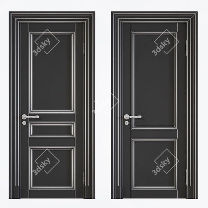 Elegant Interior Doors: Classic Design 3D model image 3