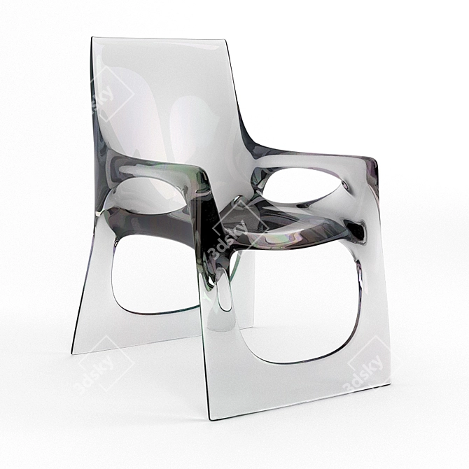Cozy Transparent Bubble Chair 3D model image 1