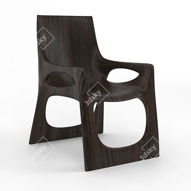 Cozy Transparent Bubble Chair 3D model image 2
