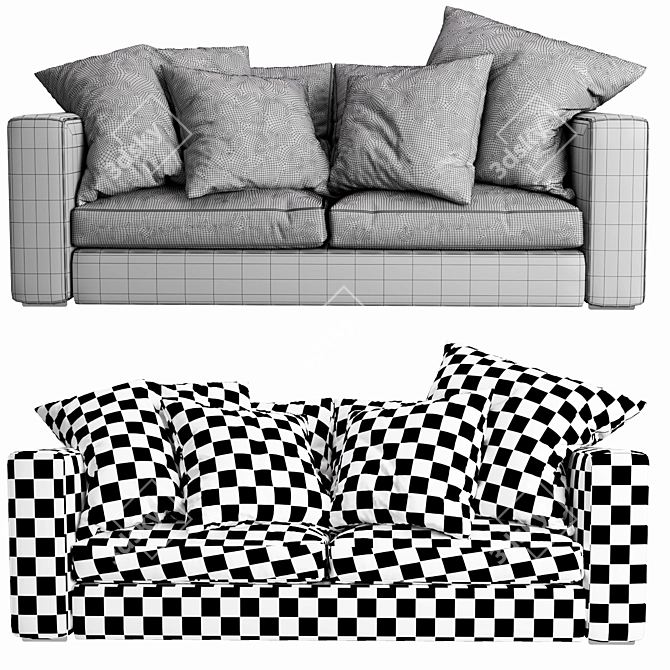 Stylish Boconcept Cenova Sofa 3D model image 3
