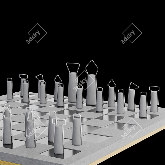 Strategic Master Chess Board 3D model image 2