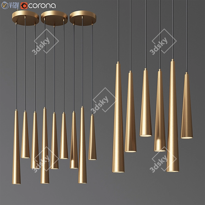 Elegant Firlinfeu Pendant Lights 3D model image 1