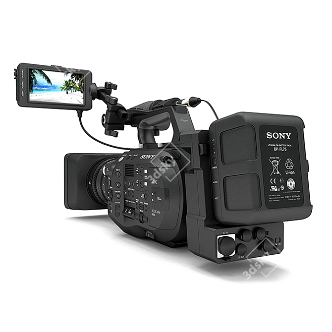 Sony FS7-II: Ultimate Broadcasting Camera 3D model image 2