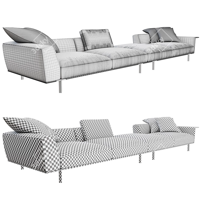 Modern Elegance: Gregor Sofa 3D model image 3