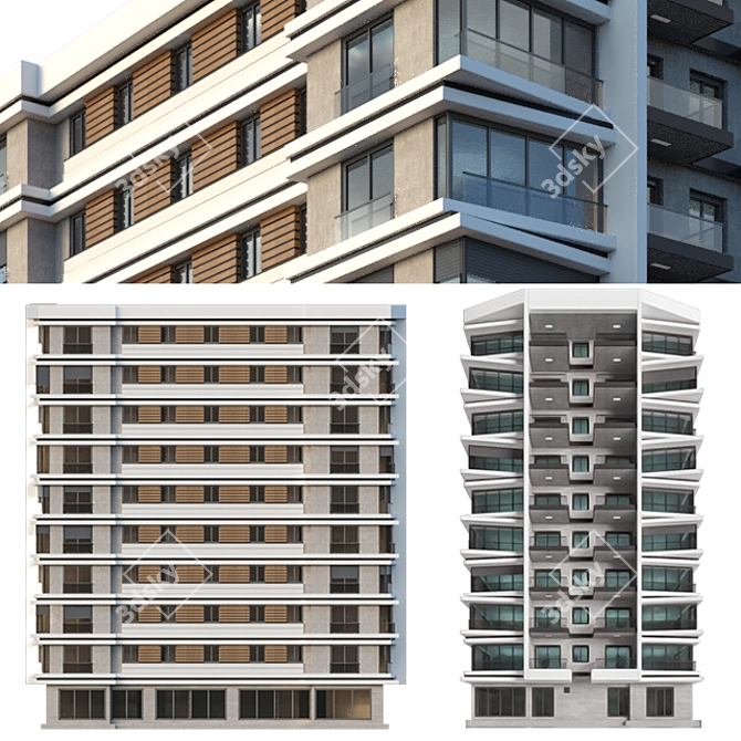 Contemporary Residential Model 3D model image 2