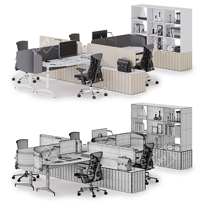 Elevate Your Workspace with Herman Miller Locale v3 3D model image 2