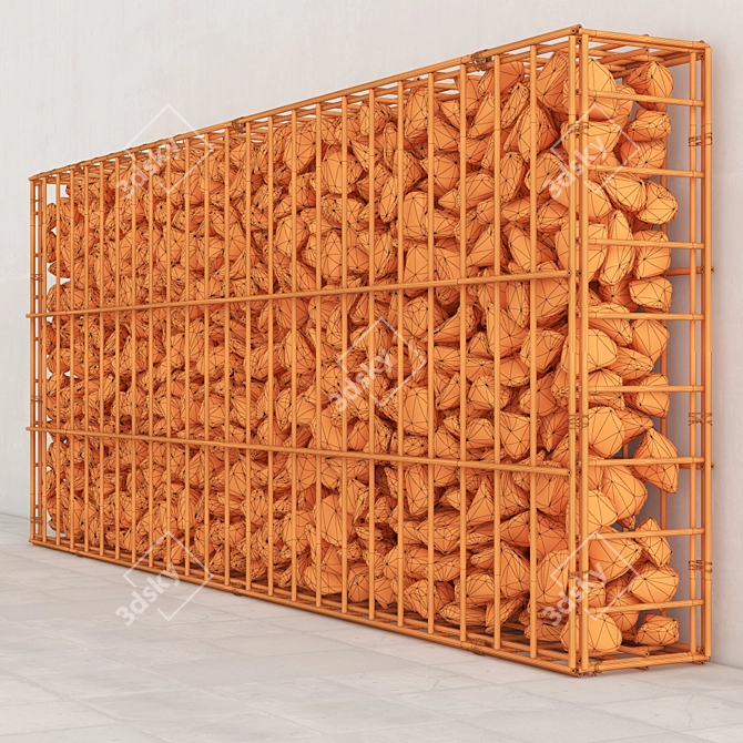 High-Quality Gabion Cage for Various Applications 3D model image 3