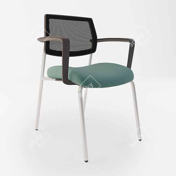 Ergo-Fit Side Chair: Optimal Comfort 3D model image 1