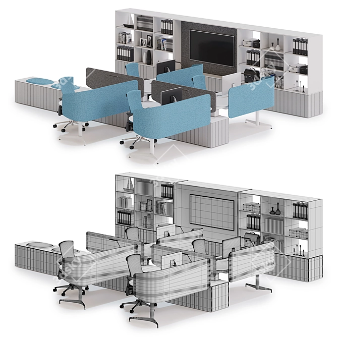 Herman Miller Locale: Ergonomic Sit-Stand Solution 3D model image 2