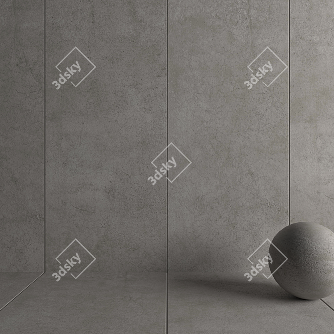 HD Multi-Texture Wall Tiles 3D model image 3