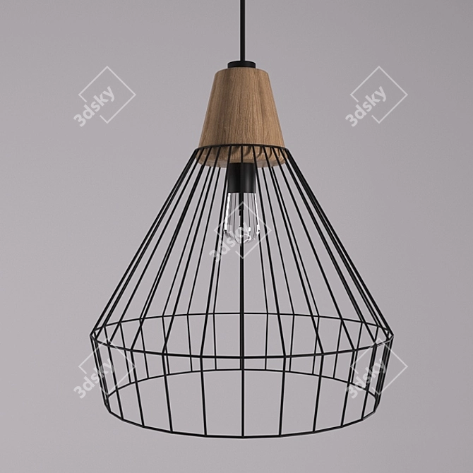 Radiant Glow Ceiling Light 3D model image 1