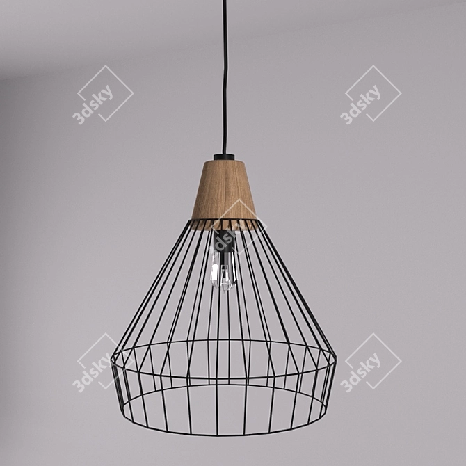 Radiant Glow Ceiling Light 3D model image 2