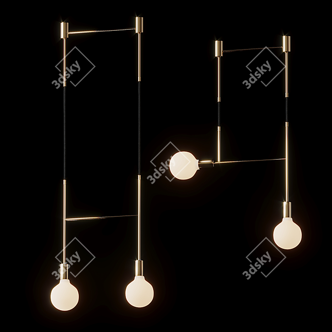 Vibrant Ceiling Lighting - Side Kick 3D model image 1