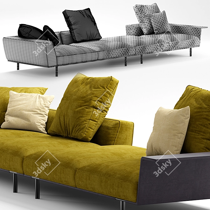 Molteni&C Gregor Sofa: Modern Elegance for Your Home 3D model image 2