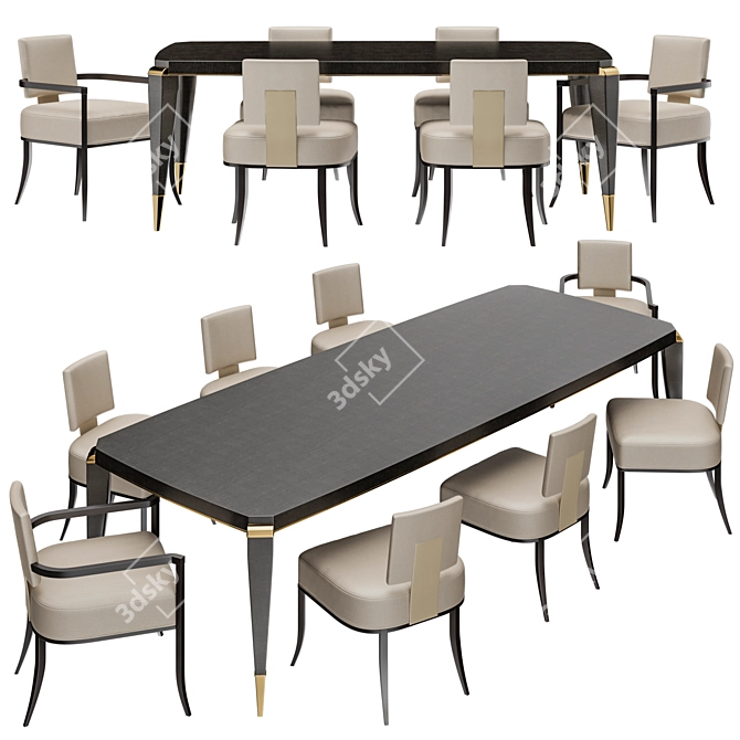 Caracole Classic Dining Set 3D model image 1