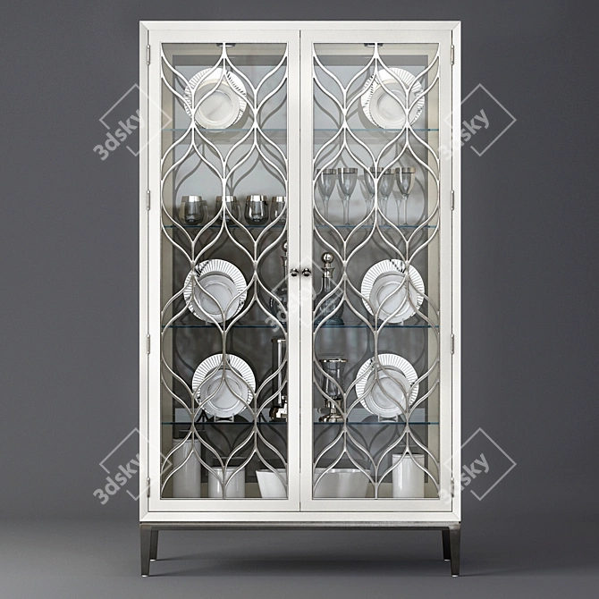 Bernhardt Calista Curio - Stylish Display Cabinet 3D model image 1