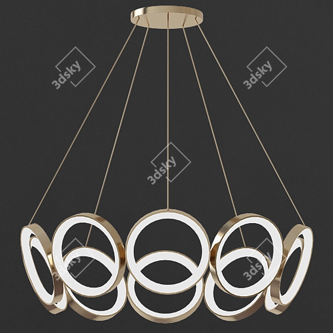 Elegant OROS Chandelier 3D model image 1