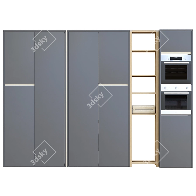 Modern Kitchen 3D Model 3D model image 2