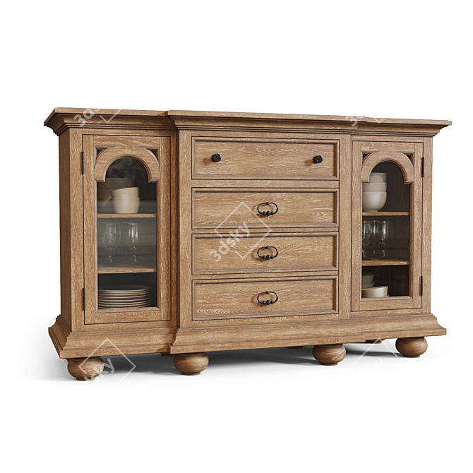 Elegant Ollesburg Buffet: D725-60 3D model image 1