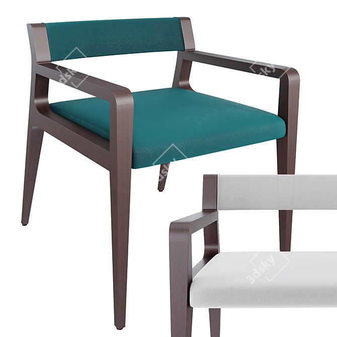 Luxury Italian Design: Cizeta L'Abbate Artu Chair 3D model image 1