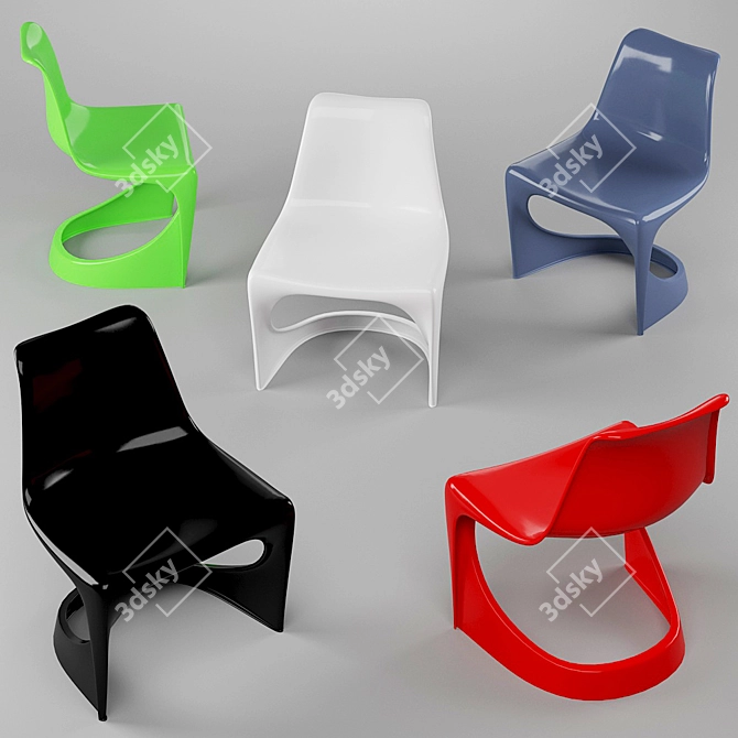 Cado Chairs: Retro Danish Design 3D model image 2