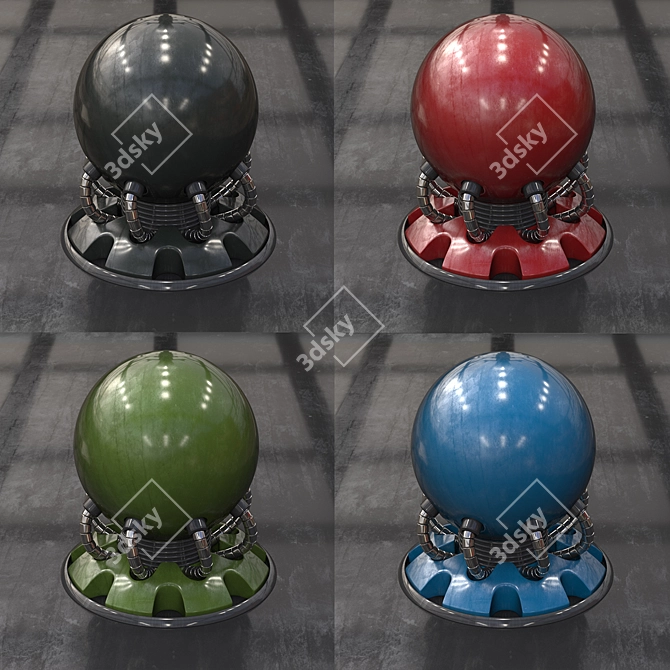 Vibrant Metallic Hues 3D model image 2